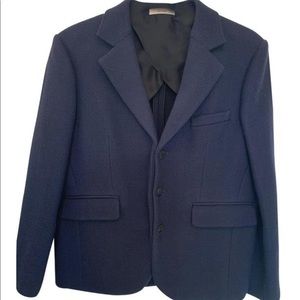 Celine Navy Blue Wool Blazer Jacket